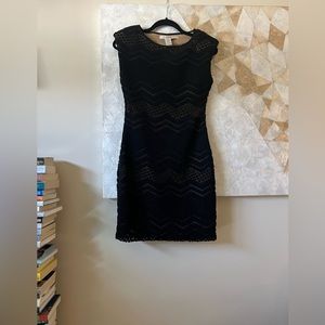 MaxStudio Cocktail Dress black lace layer